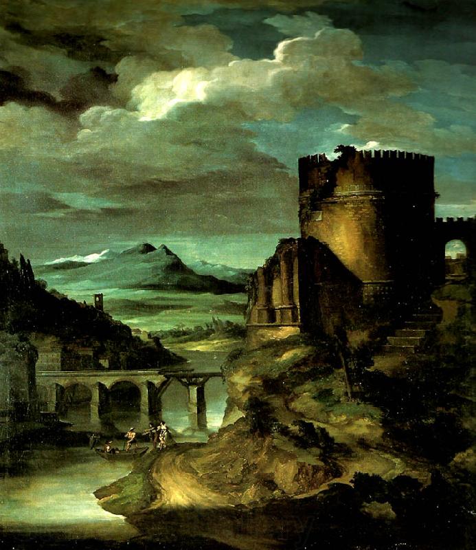 charles billoin paysage a' la tombe romaine dit le midi Spain oil painting art